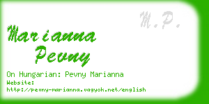 marianna pevny business card